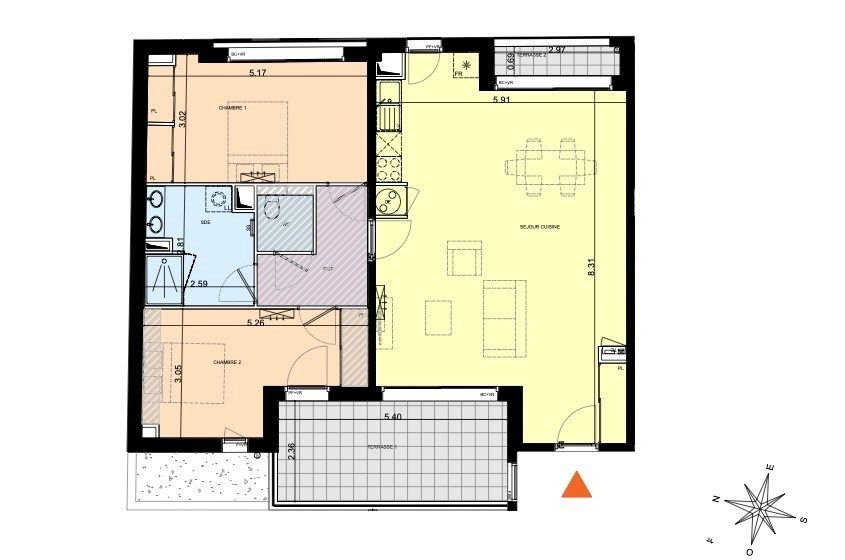 apartment 3 Rooms for sale on MONTPELLIER (34000)