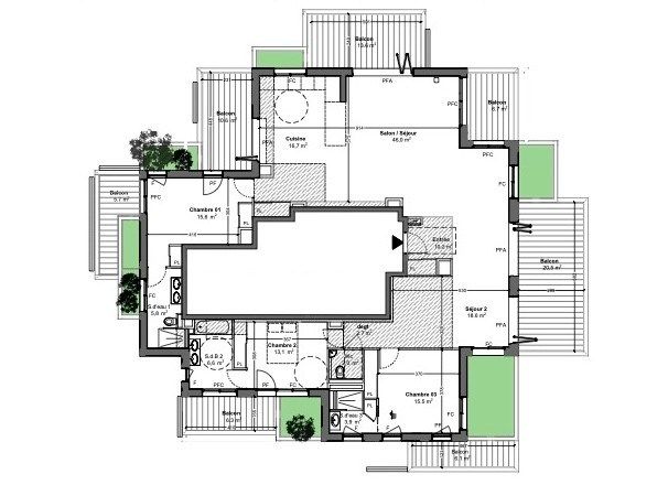 apartment 4 Rooms for sale on MONTPELLIER (34000)