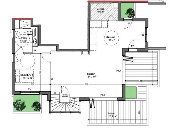 appartement 4 Pièces en vente sur MONTPELLIER (34000)