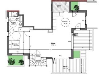 appartement 4 Pièces en vente sur MONTPELLIER (34000)