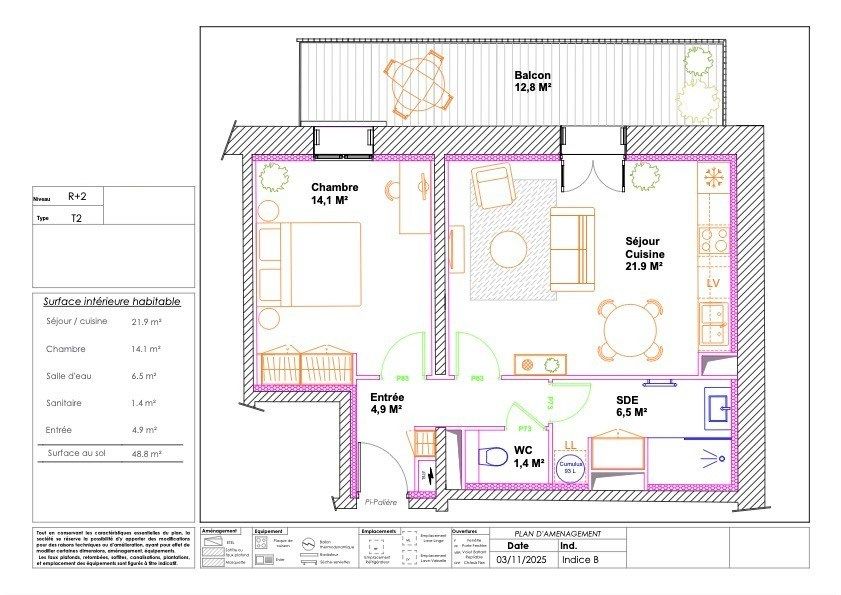 appartement 2 Pièces en vente sur PIGNAN (34570)