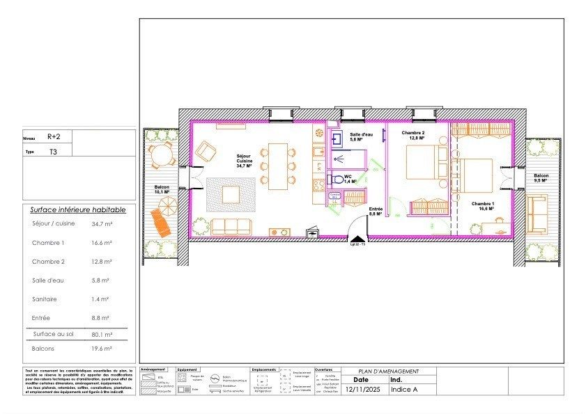 apartment 3 Rooms for sale on PIGNAN (34570)