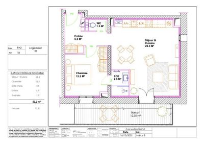 Vente Appartement Pignan 2&nbsp;Pièces 57&nbsp;m²